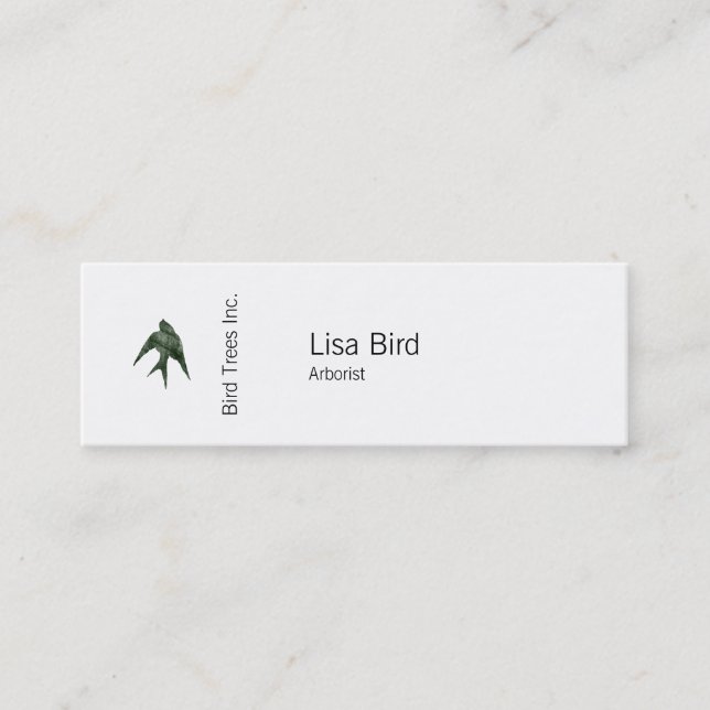 Svälj (Letterpress Stil) Mini Visitkort (Framsida)