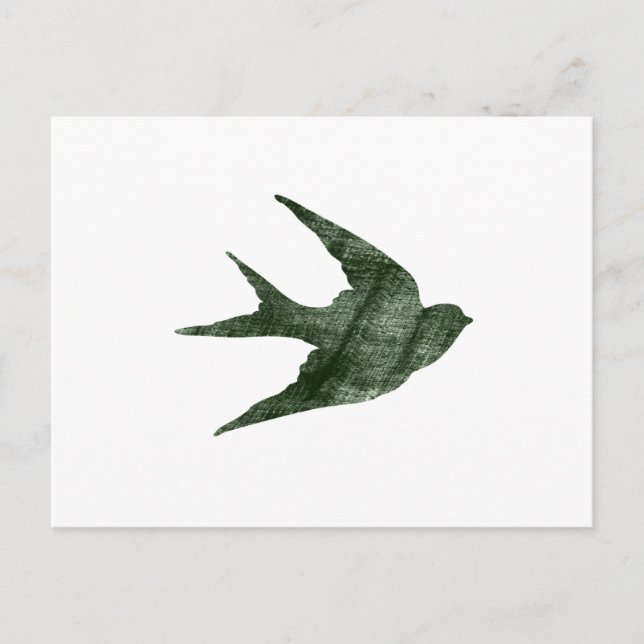 Svälj (Letterpress Stil) Vykort (Framsida)