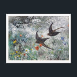 Svälj och Flower Fält, Bruno Liljefors Vykort<br><div class="desc">Bruno Andreas Liljefors (14 maj 1860-18 december 1939) var svensk konstnär. Han är kanske bäst känd för sin natur och sina djurmotiv, särskilt i dramatiska situationer. Han var den viktigaste och förmodligen mest inflytelserika svenska naturvårdsmålaren i slutet av 1800- och 1900-talet i tidigt. Han ritade också några sekventiella bild-historier och...</div>