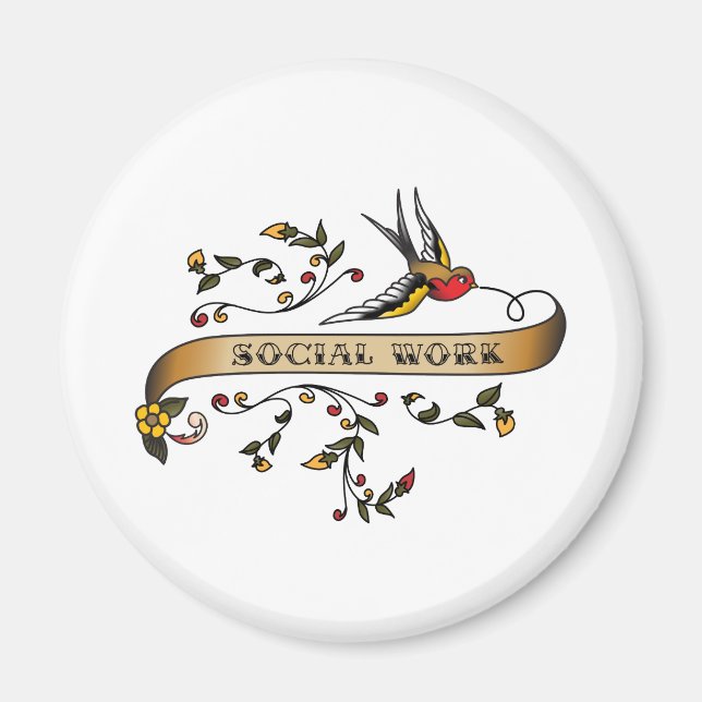 Svälj och Rulla med Social Work Magnet (Framsidan)
