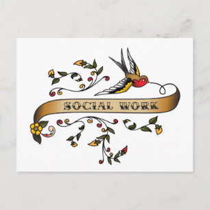 Svälj och Rulla med Social Work Vykort