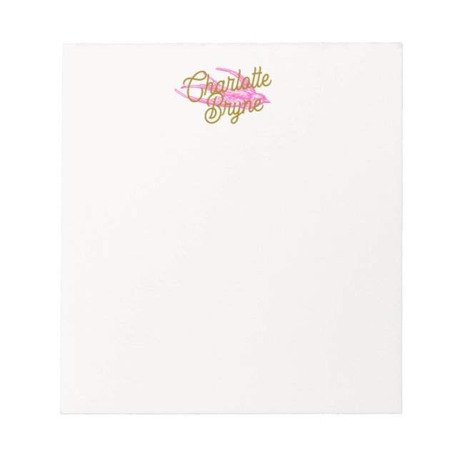 Svälj personlig Rosa Retro Anteckningsblock (Framsida)