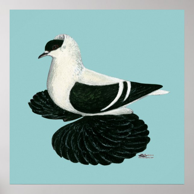Svälj Pigeon Saxon Black White Pub Poster (Framsidan)
