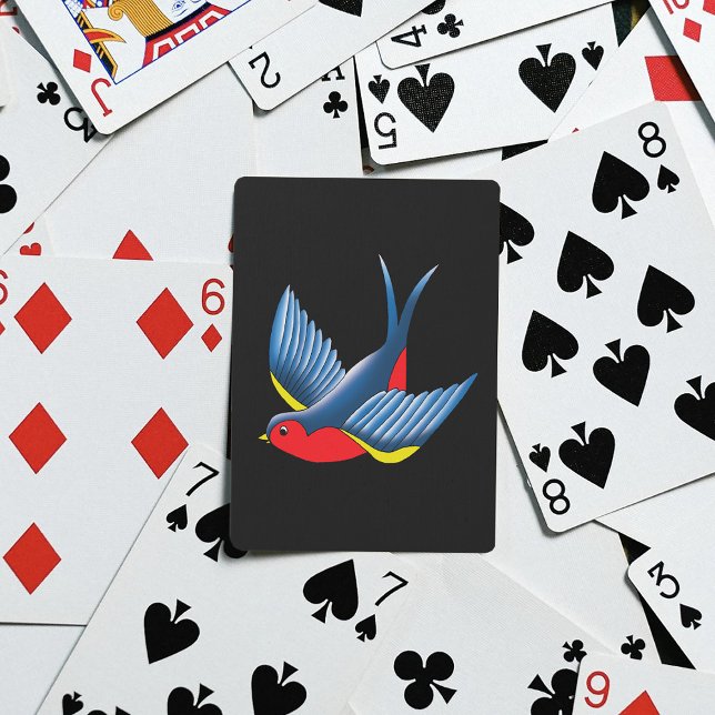 Svälj Red Blue Tattoo Casinokort (Skapare uppladdad)