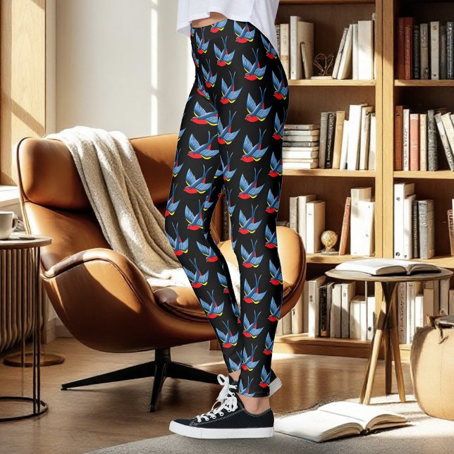 Svälj Red Blue Tattoo Leggings (Skapare uppladdad)