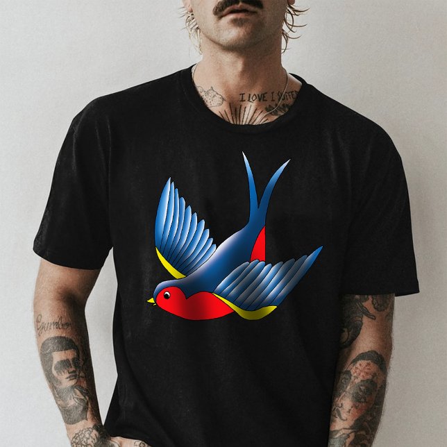 Svälj Red Blue Tattoo T Shirt (Skapare uppladdad)