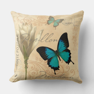 Svälj Svan Teal Papillon Postal Pillow Kudde