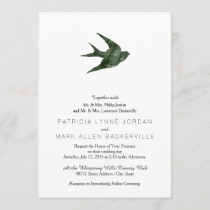 Svälja (Letterpress Stil) Inbjudningar
