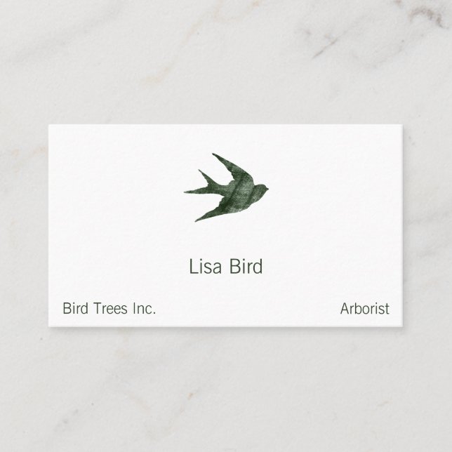 Svälja (Letterpress Stil) Visitkort (Framsida)