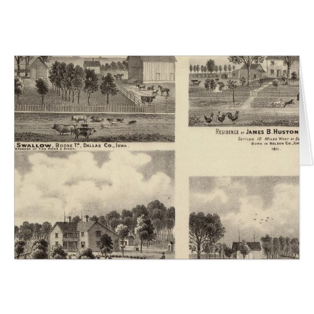 Sväljande härstamning hälsningskort (Framsidan Horizontal)