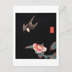 Sväljer och Camellia, Jakuchū Vykort