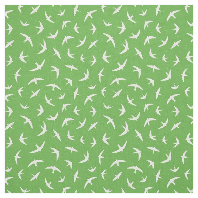 Sväljer och snurrar för vit grönt tyg (Provkarta)