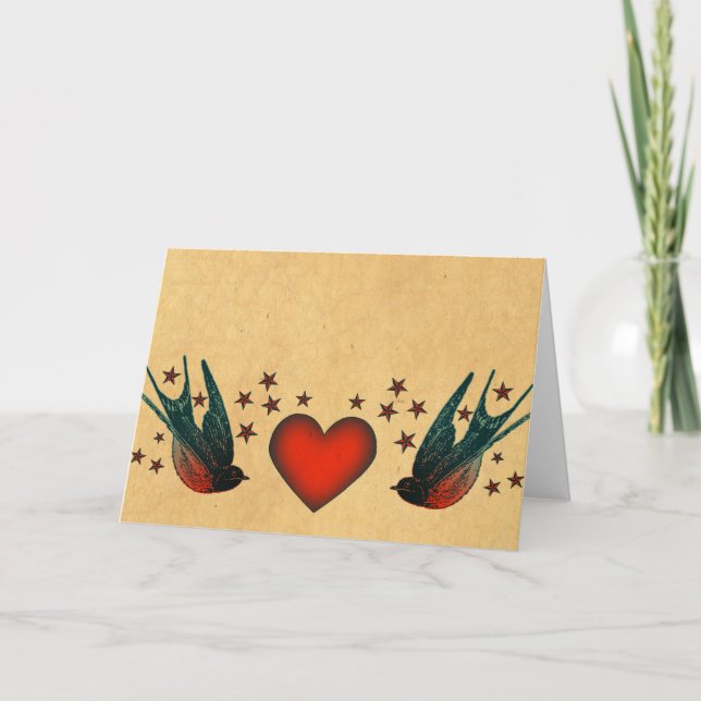 Sväljer och stjärnor kort (Framsida)