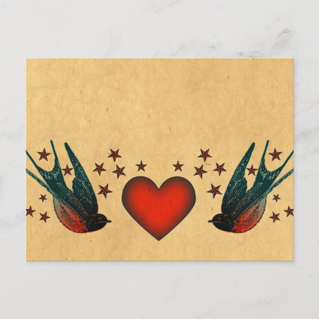 Sväljer och stjärnor vykort (Framsida)