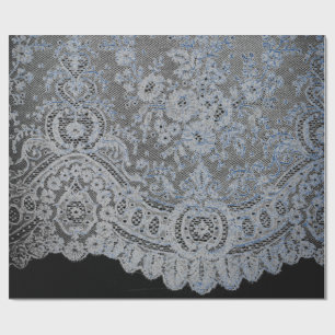 Svälla Papper BLACK- OCH BLUES ANTIQUE SNÖRE DESIG Presentpapper
