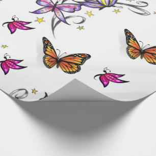 Svälla papper fjäril presentpapper