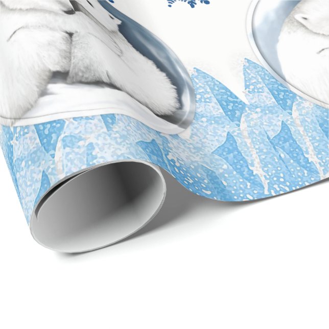 Svälla papper Polar Bear Presentpapper (Rullad Hörn)