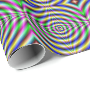 Svälla Papper Psychedelic Neon Öga Presentpapper
