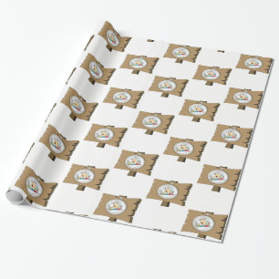 Svälla Papper teckenman Presentpapper