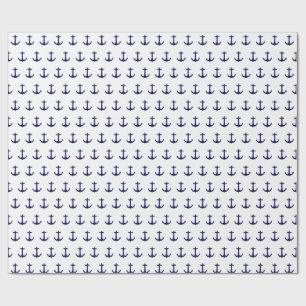 Svälla Pappert med marin blå ankardesign Presentpapper