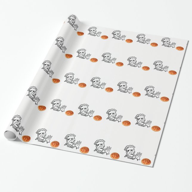 Svälla Pappert Pizzaman Presentpapper (Utrullad)