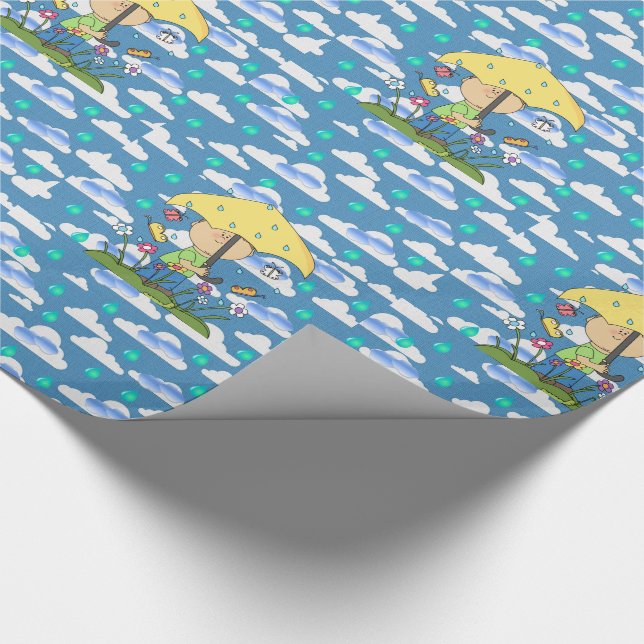 Svälla pappra moln presentpapper (Hörn)