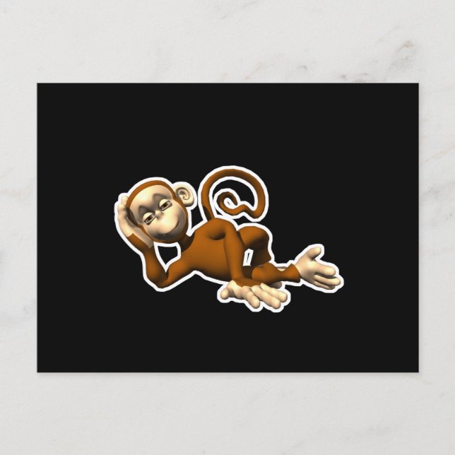 Svällande runt apa vykort (Framsida)