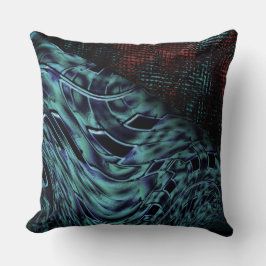 Svälld effekt i opacitetsblått, rött fyrkant på sv kudde