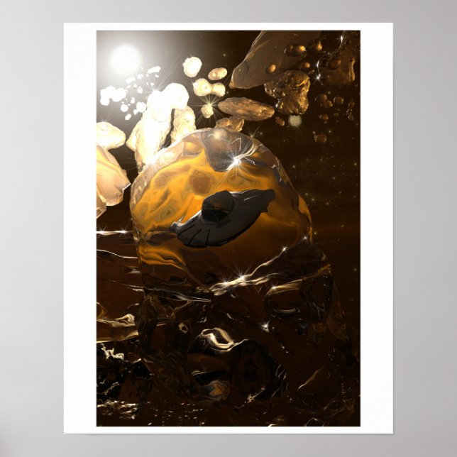 Svälld i orangegul Poster (Framsidan)