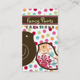 Svällda färgade Chickar Polka dots vismliknande Visitkort
