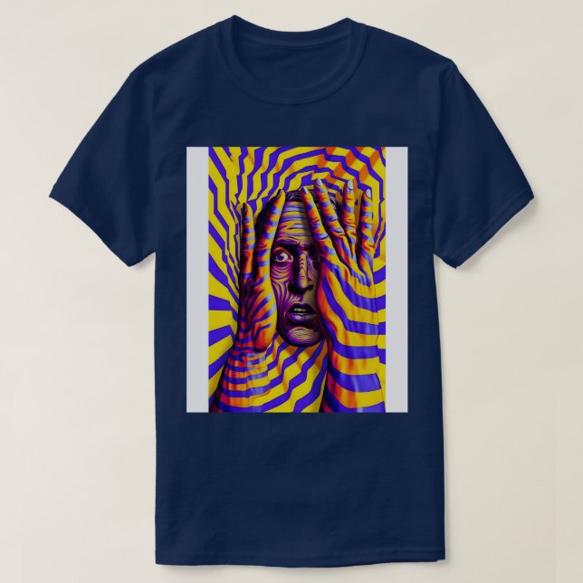 Svällda optiska Illusioner T Shirt (Design framsida)