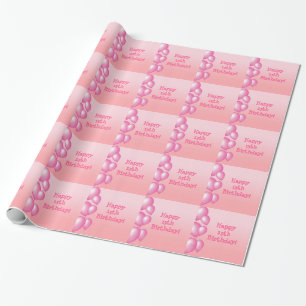 Sväller den 13th födelsedagen för lycklig, rosa presentpapper