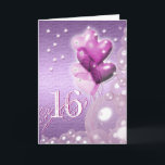 Sväller den 16th födelsedagen för lycklig ljust kort<br><div class="desc">Cards den 16th födelsedagen för den roliga "lycklig", med ett modernt, och den eleganta designen av den ljusa rosa- och lilafärgadballongen som flyter ovanför talen 16, som har ljust, bubblar och stjärnor som inramar det. INSIDA - på att öppna kortet, finns det anpassadetextmallar för din personliga meddelande eller hälsning, som...</div>