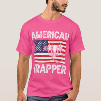 Svällning av amerikansk Flagga Trap Hunting Americ T Shirt