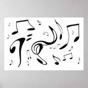 Svällning av Musik noter Poster