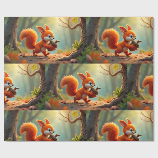 Svällning av Papper-höstskog Presentpapper (Platt)