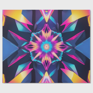 Svällning Neon Geometric Abstraction Presentpapper