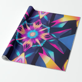 Svällning Neon Geometric Abstraction Presentpapper