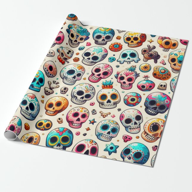 Svällning Papper för Halloween Presentpapper (Utrullad)