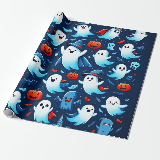 Svällning Papper för Halloween Presentpapper (Utrullad)