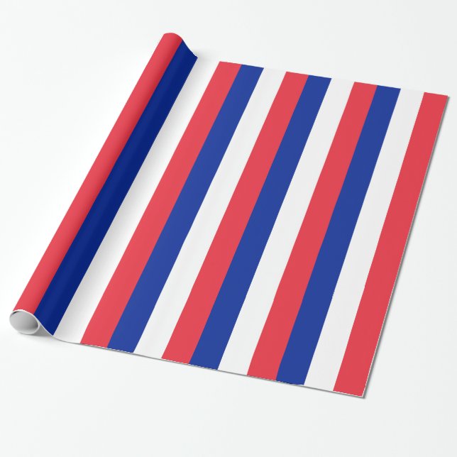 Svällning papper med Flagga av Frankrike Presentpapper (Utrullad)