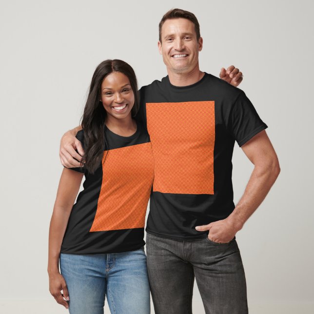 Svällning papper med mönster med orange, re t shirt (Unisex)