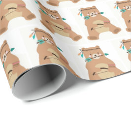 Svällning Papper - Modiga björn Baby Presentpapper