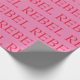 Svällning Papper - Rosa och rödfärgad REBEL Presentpapper