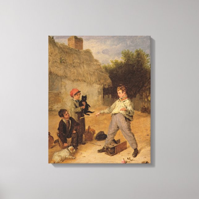 Svällningen Råtta (olja på panelen) Canvastryck (Framsida)