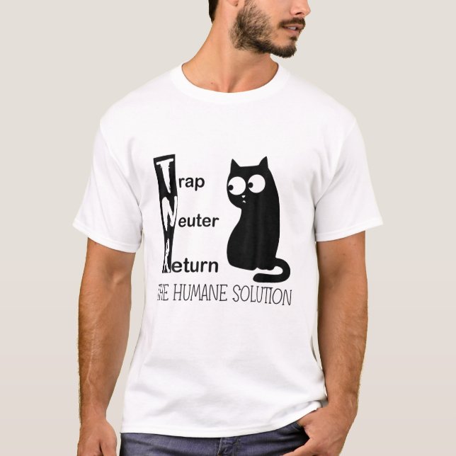 Svällningsnål Retur Humanlösningen. Cute Cat T Shirt (Framsida)