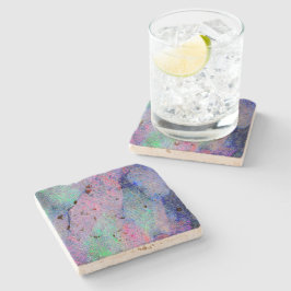 Svällt läder stil med slitfärg, blå toner stenunderlägg