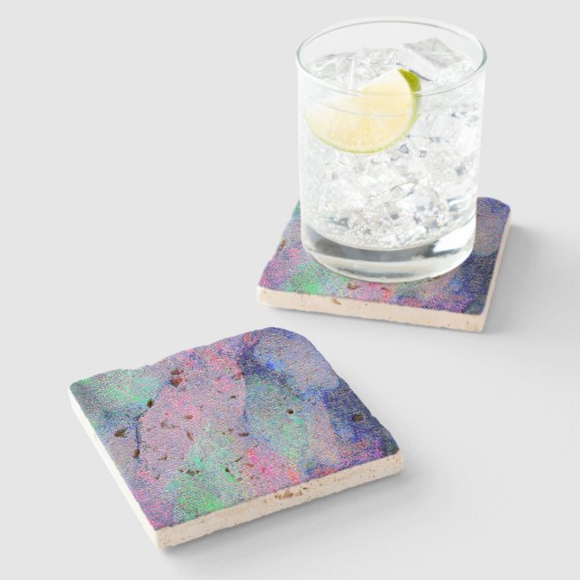 Svällt läder stil med slitfärg, blå toner stenunderlägg (Sidan)