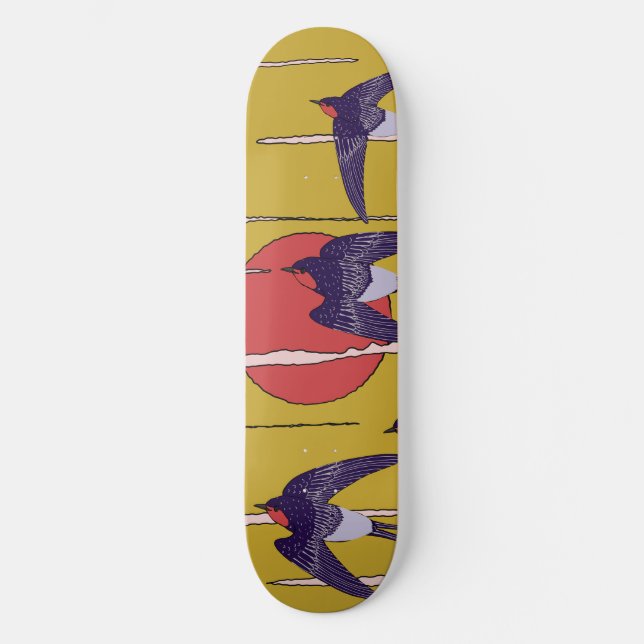 Svalornas dans mini skateboard bräda 18,5 cm (Framsida)