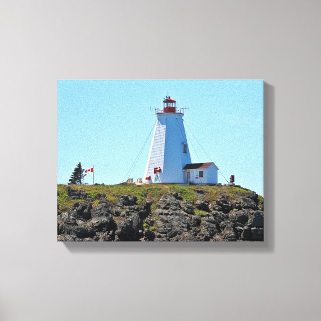 Svalstjärt fyr Grand Manan Inkapslad Canvas (Framsida)